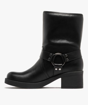 Boots femme à talon et bout carrés avec col large et souple  vue4 - 5 MILES - GEMO
