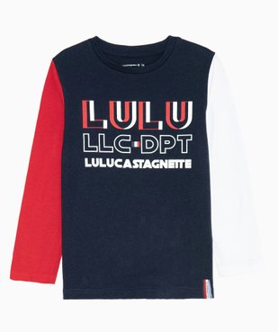 Tee-shirt garçon multicolore à manches longues – LuluCastagnette vue2 - LULUCASTAGNETTE - GEMO