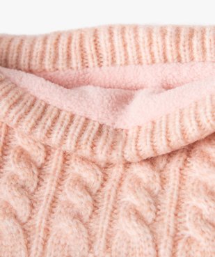 Echarpe snood doublée polaire bébé fille vue3 - GEMO(BEBE DEBT) - GEMO