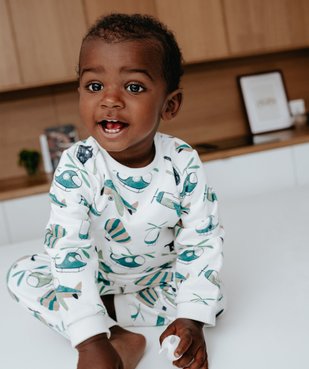 Pyjama 2 pièces en molleton imprimé bébé vue1 - GEMO(BB COUCHE) - GEMO