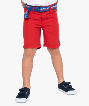 Bermuda garçon avec ceinture double boucle – Lulu Castagnette vue1 - LULUCASTAGNETTE - GEMO