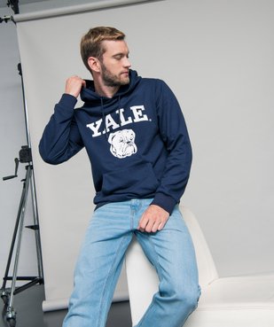 Sweat homme à capuche avec inscription contrastante vue6 - YALE - GEMO
