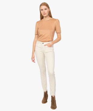 Pantalon femme coupe slim à rayures vue5 - GEMO(FEMME PAP) - GEMO