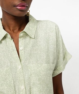 Robe courte à manches courtes fluide et fleurie femme vue6 - GEMO 4G FEMME - GEMO