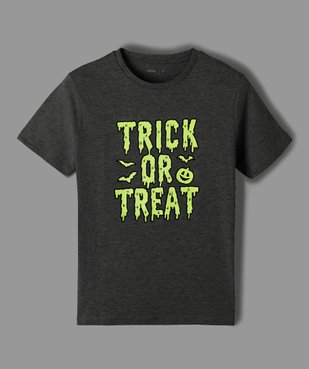 Tee-shirt garçon à manches courtes imprimé Halloween phosphorescent vue2 - GEMO (ENFANT) - GEMO