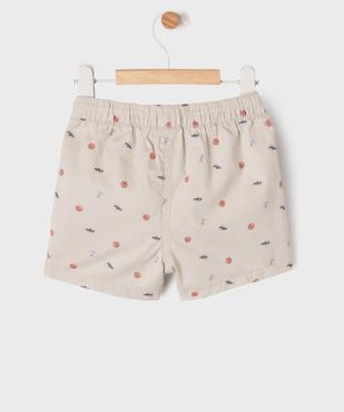 Short en toile à taille ajustable bébé garçon vue3 - GEMO 4G BEBE - GEMO