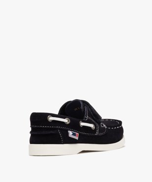 Chaussures bateau garçon dessus cuir à fermeture scratch Dessus cuir retourné uni vue4 - Nikesneakers (ENFANT) - Nikesneakers