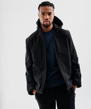 Blouson softshell à capuche déperlant homme vue2 - GEMO (HOMME) - GEMO