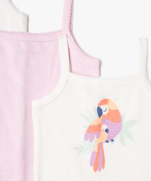 Bodies à bretelles avec motifs exotiques bébé fille (lot de 3) vue2 - GEMO 4G BEBE - GEMO