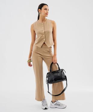 Gilet de costume sans manches à boutons dorés femme vue5 - GEMO(FEMME PAP) - GEMO