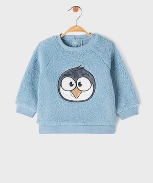 Sweat en sherpa douillet imprimé bébé garçon vue1 - GEMO(BEBE DEBT) - GEMO