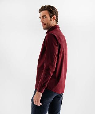 Chemise manches longues coupe droite en coton imprimé motifs géométriques homme vue4 - GEMO 4G HOMME - GEMO