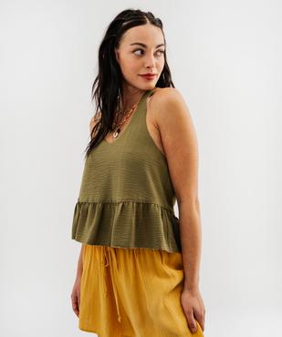 Blouse dos nu à volant réversible femme vue2 - GEMO(FEMME PAP) - GEMO