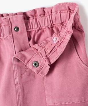 Jupe fille en toile avec taille froncée vue2 - GEMO (ENFANT) - GEMO