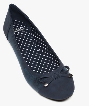 Ballerines femme à effet de matières et nœud décoratif vue5 - GEMO(URBAIN) - GEMO