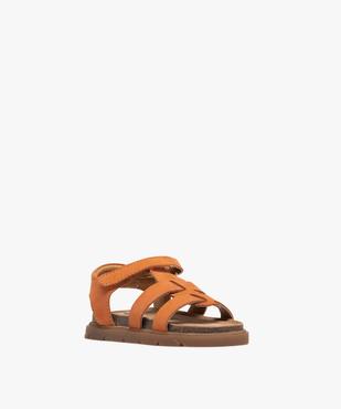 Sandales en cuir multibrides à scratch bébé garçon - Na! vue2 - NA! GEMO FOR GOOD - GEMO