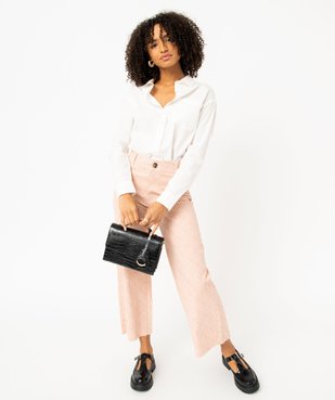 Jean « wide leg » taille haute imprimé femme vue5 - GEMO 4G FEMME - GEMO