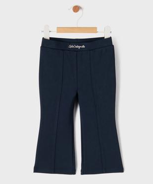 Pantalon flare en maille Milano bébé fille - LuluCastagnette vue1 - LULU CASTAGNETTE G4G D - GEMO
