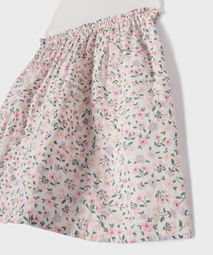 Robe en coton avec haut débardeur fille vue2 - GEMO 4G FILLE - GEMO