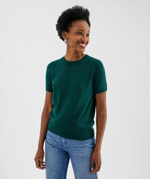 Pull à manches courtes en maille fine et fluide femme vue2 - GEMO 4G FEMME - GEMO