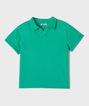 Polo manches courtes avec col fantaisie garçon vue1 - GEMO 4G GARCON - GEMO