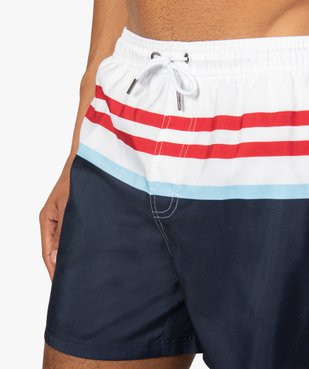 Short de bain homme rayé vue2 - GEMO (PLAGE) - GEMO