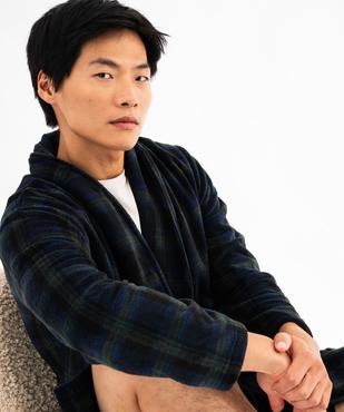 Robe de chambre en velours motif tartan homme vue2 - GEMO(HOMWR HOM) - GEMO