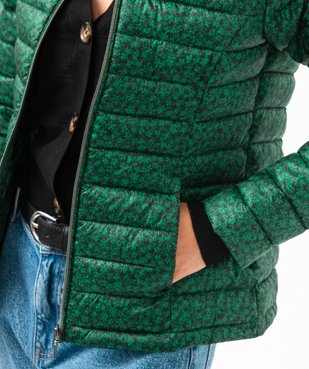 Doudoune à col montant imprimée avec rembourrage fin femme vue2 - GEMO 4G FEMME - GEMO