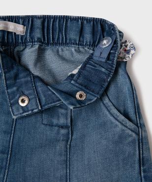 Short en jean à pont bébé fille  - LuluCastagnette vue3 - LULU CASTAGNETTE G4G D - GEMO