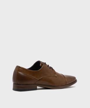 Derbies à bout amande en cuir imitation homme - Mario Baldano vue4 - MARIO BALDANO - GEMO