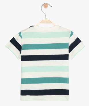 Tee-shirt bébé garçon à rayures et motif - Lulu Castagnette vue3 - LULUCASTAGNETTE - GEMO