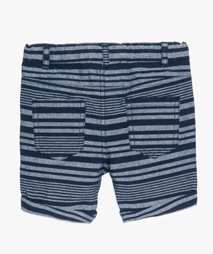 Bermuda bébé garçon rayé à revers – Lulu Castagnette vue2 - LULUCASTAGNETTE - GEMO