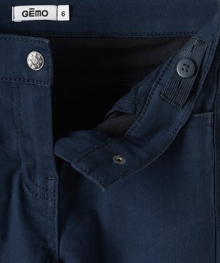 Pantalon fille coupe Slim uni vue2 - GEMO 4G FILLE - GEMO