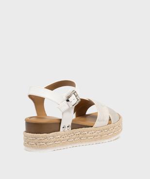 Sandales à talon compensé et semelle plateforme en corde femme vue4 - VALENTINA BALDA - GEMO