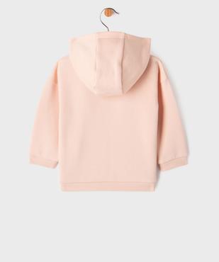 Sweat à capuche fermeture zippée aimantée bébé fille vue6 - GEMO 4G BEBE - GEMO