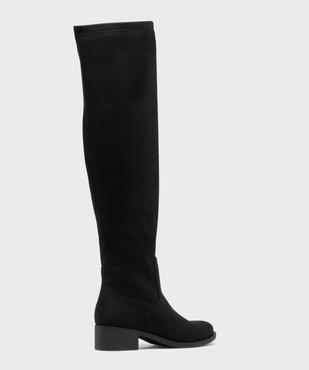 Bottes cavalières en suédine à tige chaussette femme vue4 - VALENTINA BALDA - GEMO