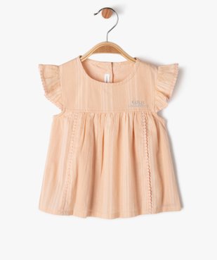 Blouse manches courtes à volants bébé fille - LuluCastagnette vue1 - LULUCASTAGNETTE - GEMO