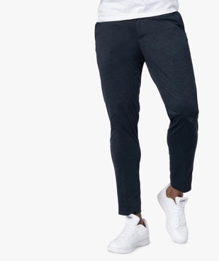 Pantalon homme en maille extensible avec taille ajustable vue1 - GEMO (HOMME) - GEMO