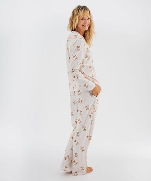 Pyjama à motifs oursons femme - LuluCastagnette vue4 - LULUCASTAGNETTE - GEMO