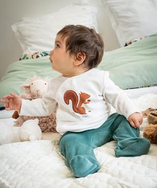 Pyjama 2 pièces en velours avec motif écureuil bébé vue1 - GEMO 4G BEBE - GEMO