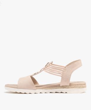 Sandales à petit talon compensé et brides élastiques femme vue3 - VALENTINA BALDA - GEMO