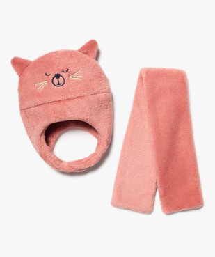 Ensemble hiver 2 pièces cagoule et écharpe bébé fille vue1 - GEMO(BEBE DEBT) - GEMO