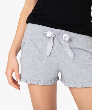 Short de pyjama femme imprimé à petits volants dans le bas vue2 - GEMO(HOMWR FEM) - GEMO