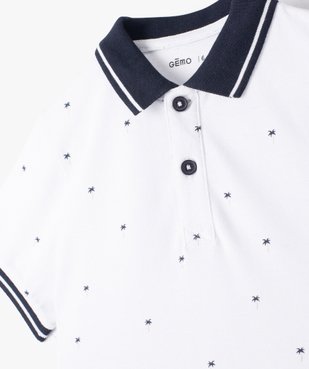Polo garçon imprimé palmiers vue3 - GEMO (ENFANT) - GEMO