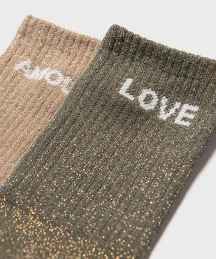 Chaussettes en maille pailletée femme (lot de 2) vue2 - GEMO(HOMWR FEM) - GEMO