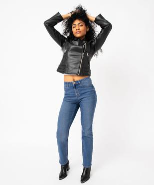 Jean Regular taille haute femme vue1 - GEMO(FEMME PAP) - GEMO