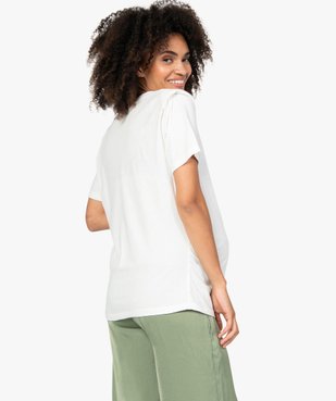 Tee-shirt de grossesse à épaulettes vue3 - GEMO (MATER) - GEMO