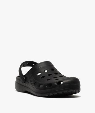 Sabots homme unis souples avec perforations vue2 - GEMO (PLAGE) - GEMO