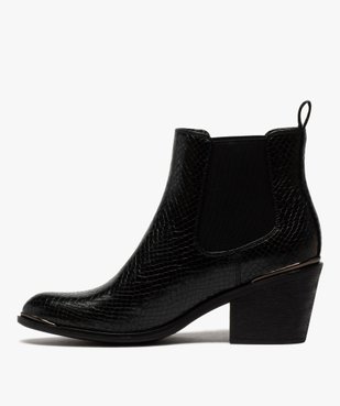 Boots femme à talon style chelsea unis vue3 - GEMO(URBAIN) - GEMO