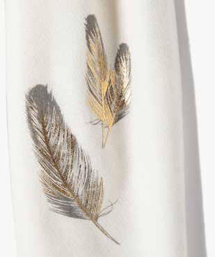 Écharpe femme longue et douce imprimée plumes brillantes vue2 - GEMO (ACCESS) - GEMO